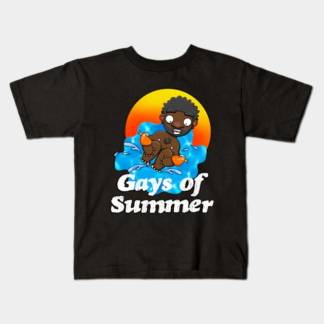 Gays of Summer Splash Kids T-Shirt by LoveBurty